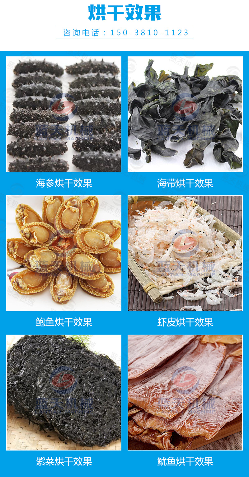 海鮮烘干機烘干效果