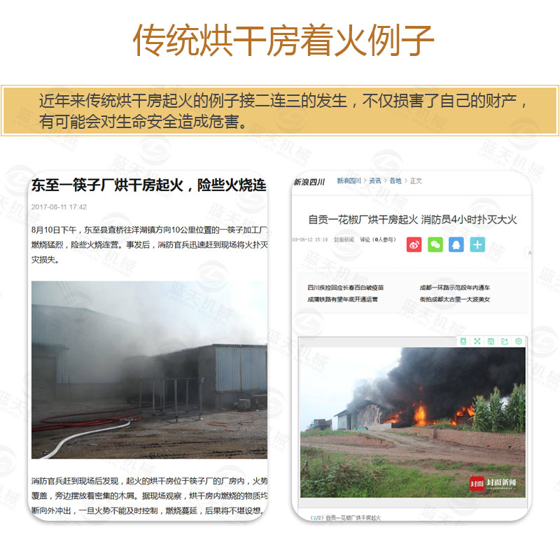 檸檬片網(wǎng)帶烘干機傳統(tǒng)烘干房著火