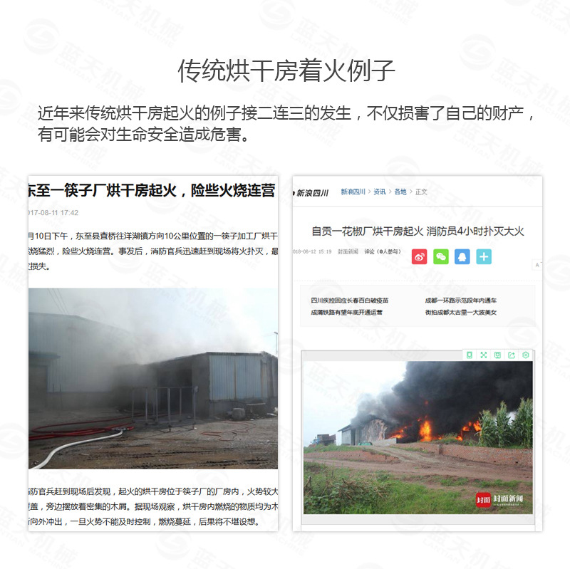 佛香烘干機(jī)傳統(tǒng)烘干房著火